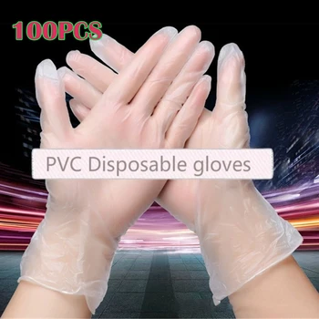 

100pcs/Lot Disposable Gloves One-off Plastic Gloves Restaurant BBQ Transparent Eco-friendly PE Gloves Kitchen Garden accessories