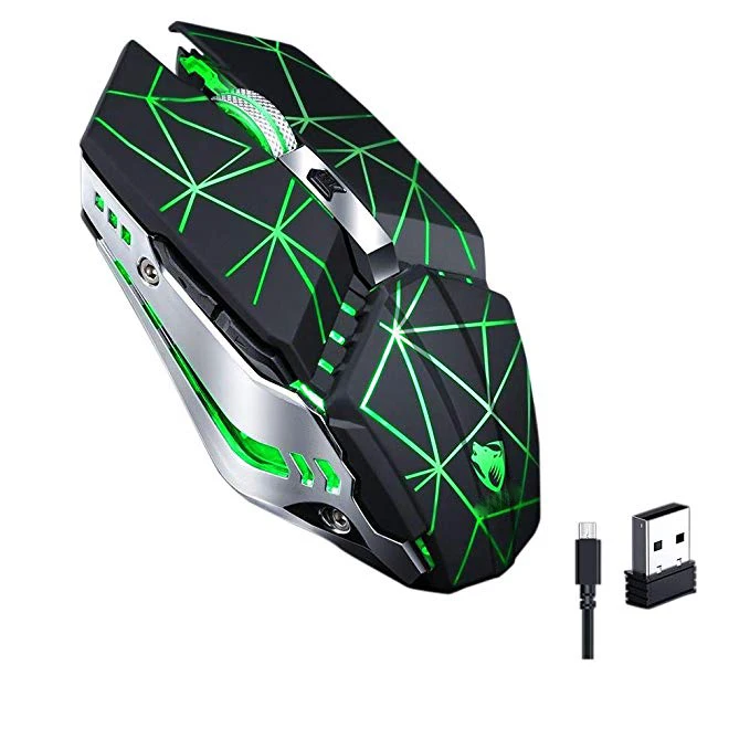 Q15 Star Black Для T-wolf Q15 USB беспроводная мышь, зарядка, бесшумный светильник, сенсорное колесо, игровая мышь Star Black - Цвет: Q15 Star Black