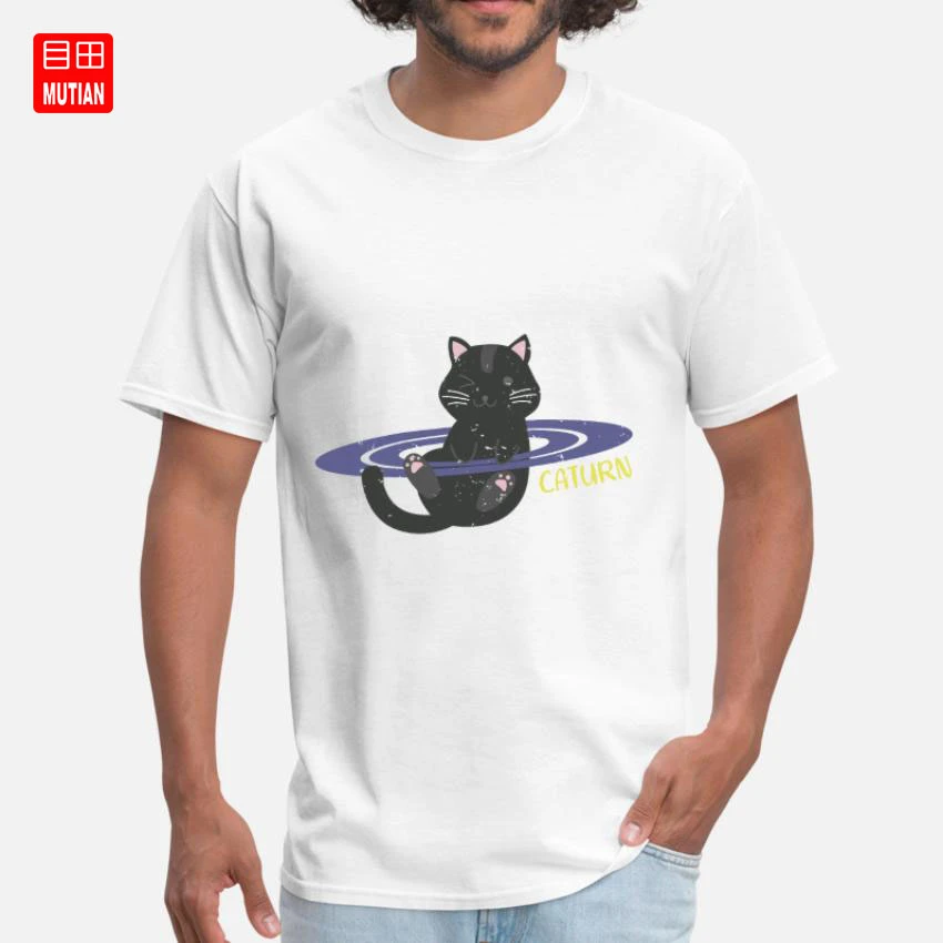 Caturn 土星デザイン猫イラスト Tシャツギフトすべて土星子猫惑星猫宇宙 Tシャツ Aliexpress