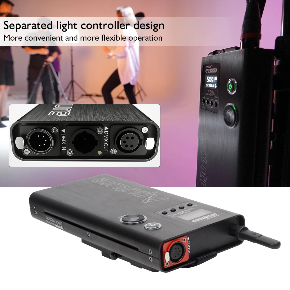 Aputure LS C120d II фотостудия светодиодный свет лампы 30000Lux(0,5 м) CRI96+ TLCI97+ 5500K DMX управление 5 предварительно запрограммированное освещение