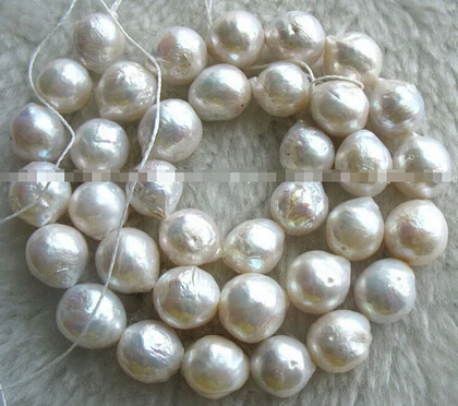 817 wholesale nature freshwater pearl white reborn keshi 15.5" nature