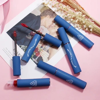 

Blue Tube Lip Glaze Temperament Long-lasting Makeup Color Velvet Lipstick Lip Gloss Waterproof Non-stick Cup Non-fading Cosmetic