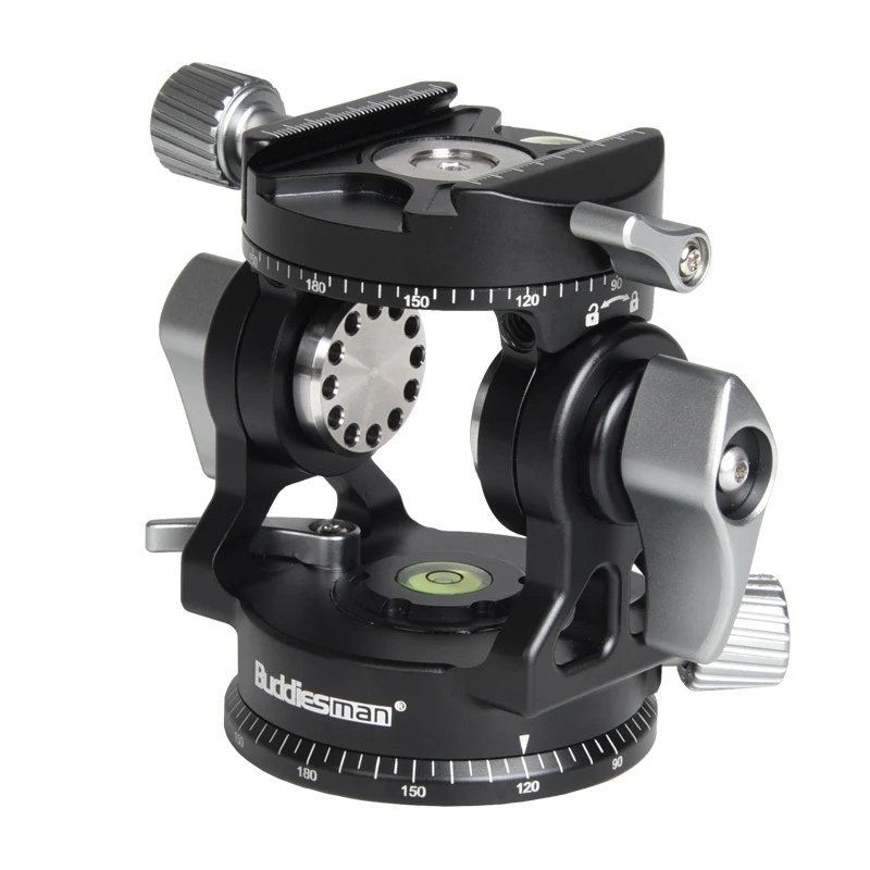 US $269.00 Buddiesman VH3III Tripod Head Quick Release Mounting Bracket Low Gravity Tripod Head For Telephoto Lens Bird Photography