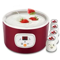 Yogurt Makers Machines With Glasses Jars Cups Pot Multifunction Fermenter Electric Kitchen Appliances Home Rice Wine Natto Maker 1