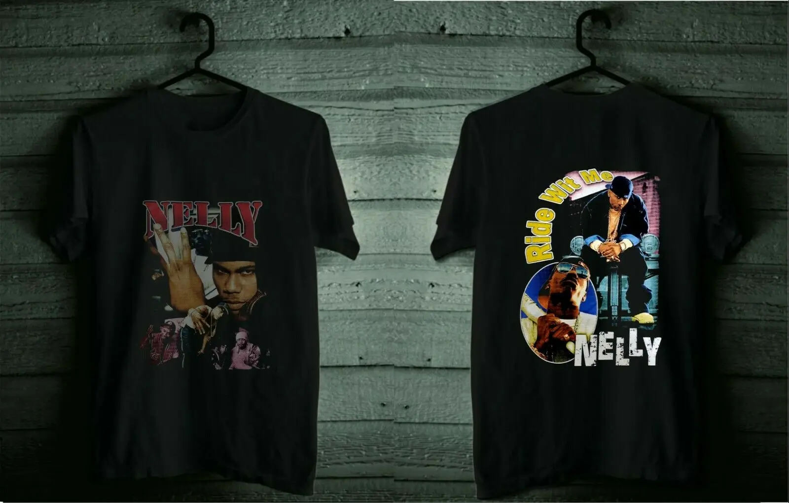 

Vtg Nelly Ride Wit Me Bootleg 90 Hip Hop Rap Tee Reprint Harajuku Streetwear Shirt Men T Shirt