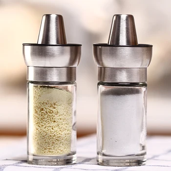 

AMINNO BBQ Utensils Pepper Powder Dispenser Salt Jar Seasoning Bottles 2pcs 100ml Household Kitchen Gadgets