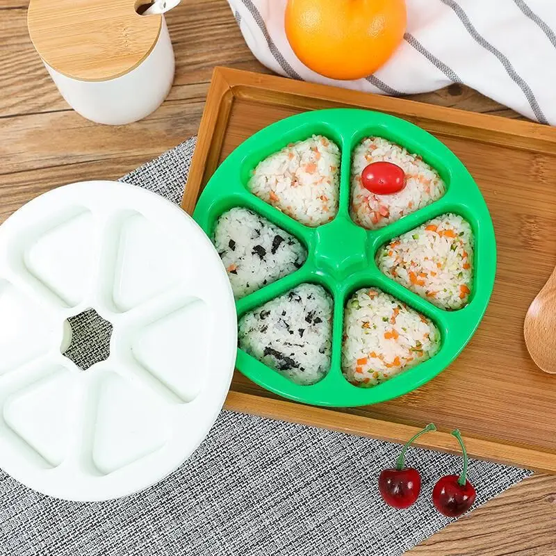 Moule À Sushi Onigiri À 6 Trous, Presse À Bento, Outils De Bricolage, Accessoires De Cuisine Utilitaires, 1 Pièce