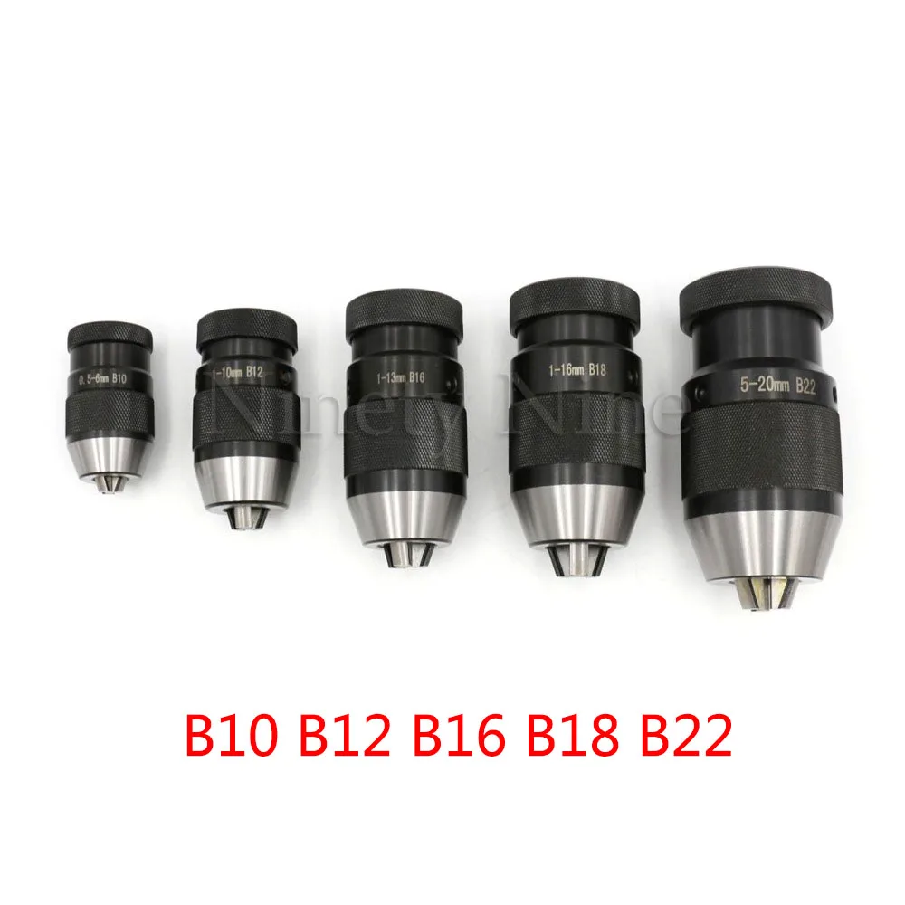

B10 B12 B16 B18 B22 Chuck Collet JT6 chuck Self Tighten Keyless Drill Chuck for Drilling Machine Taper Drill Chuck For Power