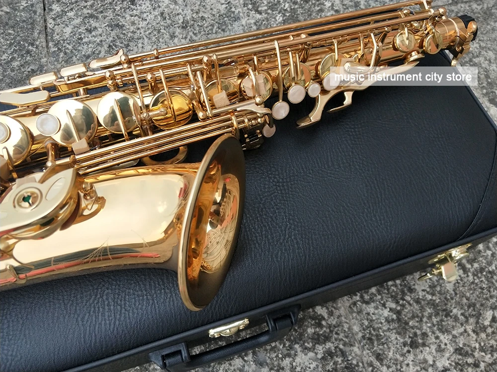 

Саксофон Taiwang Mark, высококачественный позолоченный музыкальный инструмент, профессиональный игровой саксофон-альт с чехлом, бесплатная доставка