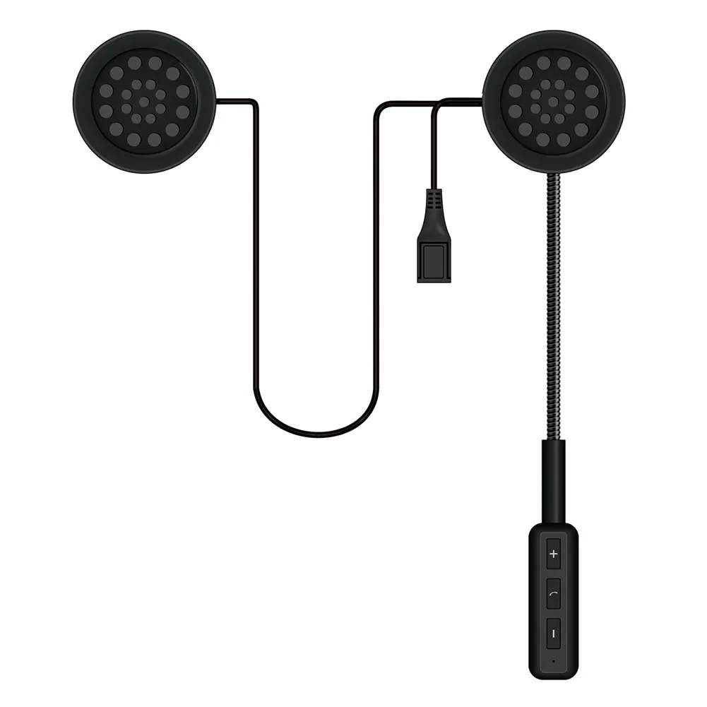 Черный Мотоциклетный шлем Bluetooth 4,0 домофон беспроводная гарнитура мотоцикл стерео музыка - Цвет: Черный