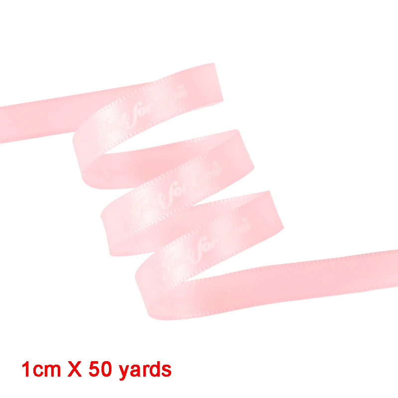 Ribbon Pink Акриловая прозрачная консервированная роза цветок коробка День Святого Валентина свадьба DIY подарок яркий цвет 1 см 50 ярдов лента - Цвет: Ribbon Pink