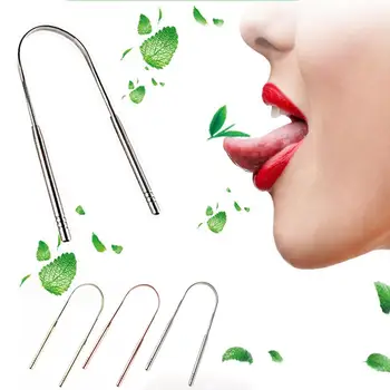 

Tongue Cleaner Scraper Stainless Steel Oral Hygiene Dental Cleaning Health Care Can be easily sterilized with boiling water or