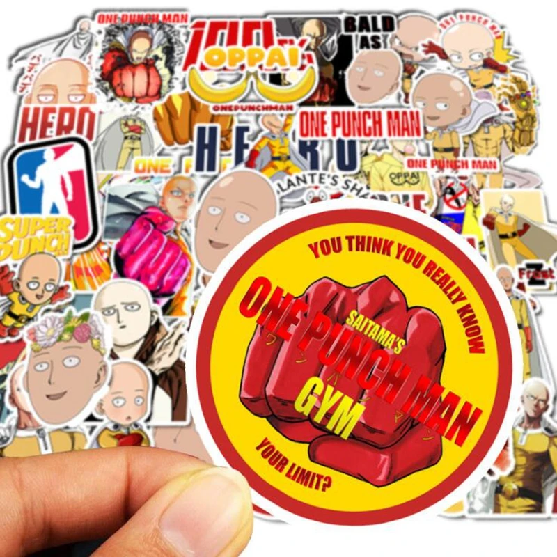 49PCS Waterproof Punch Cartoon Anime Superman Strong Sticky Reusable Sticker Travel Suitcase Skateboard Notebook Doodle Stickers