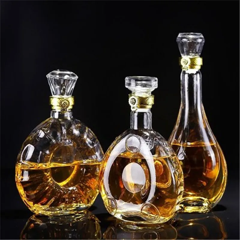 

XMT-HOME Empty wine bottles glass alcohol bottle for alcohol liquor glass jar 500ml 1pc