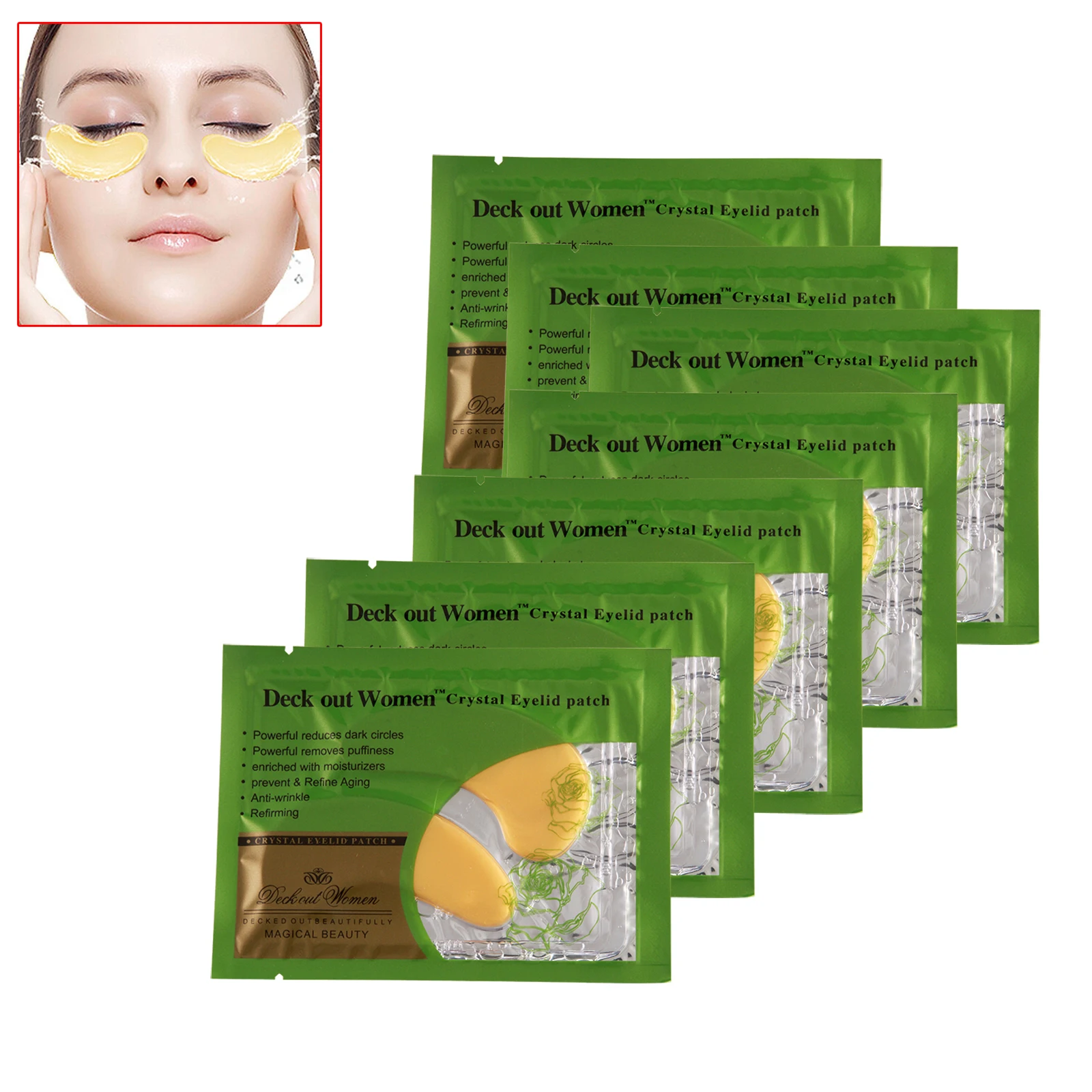 Anmas Rucci 20 пар золото/белый кристалл под глазами патч против морщин увлажняющая