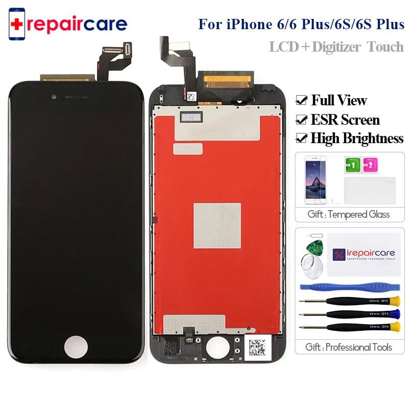 Полный вид ЖК-дисплей высокой яркости для iPhone 6 6plus 6s Plus ЖК-экран Замена дисплей с