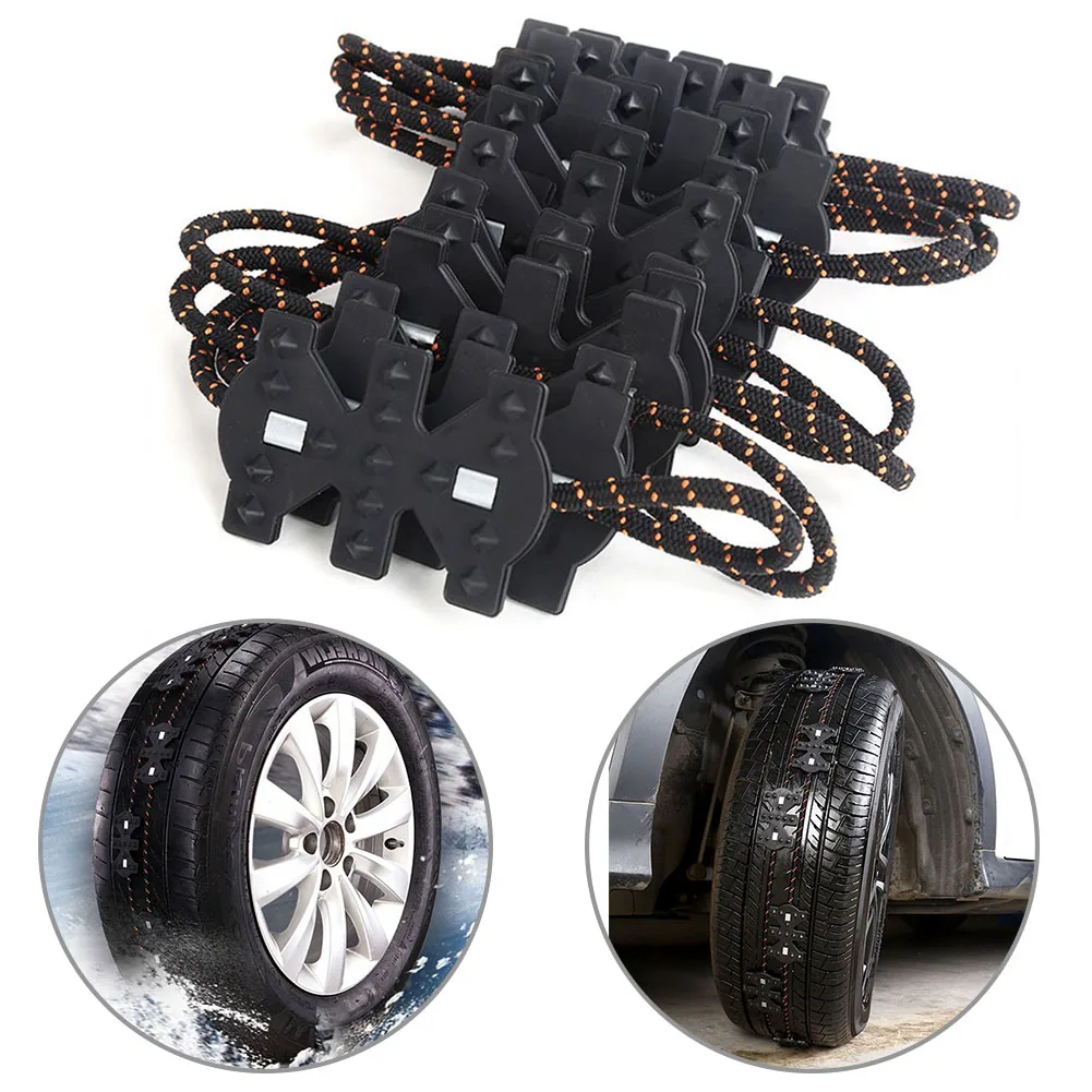 148cm Car Tire Anti-skid Chain Tire Cable Ties Winter Snow Chains For Ice/Snow/Mud Road Safe For Driving