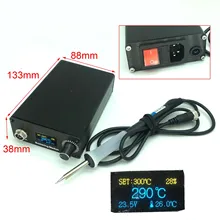 

Mini T12 Soldering Station 110V 220V Temperature Controller OLED Digital Electronic Welding Iron welding Tools DIY