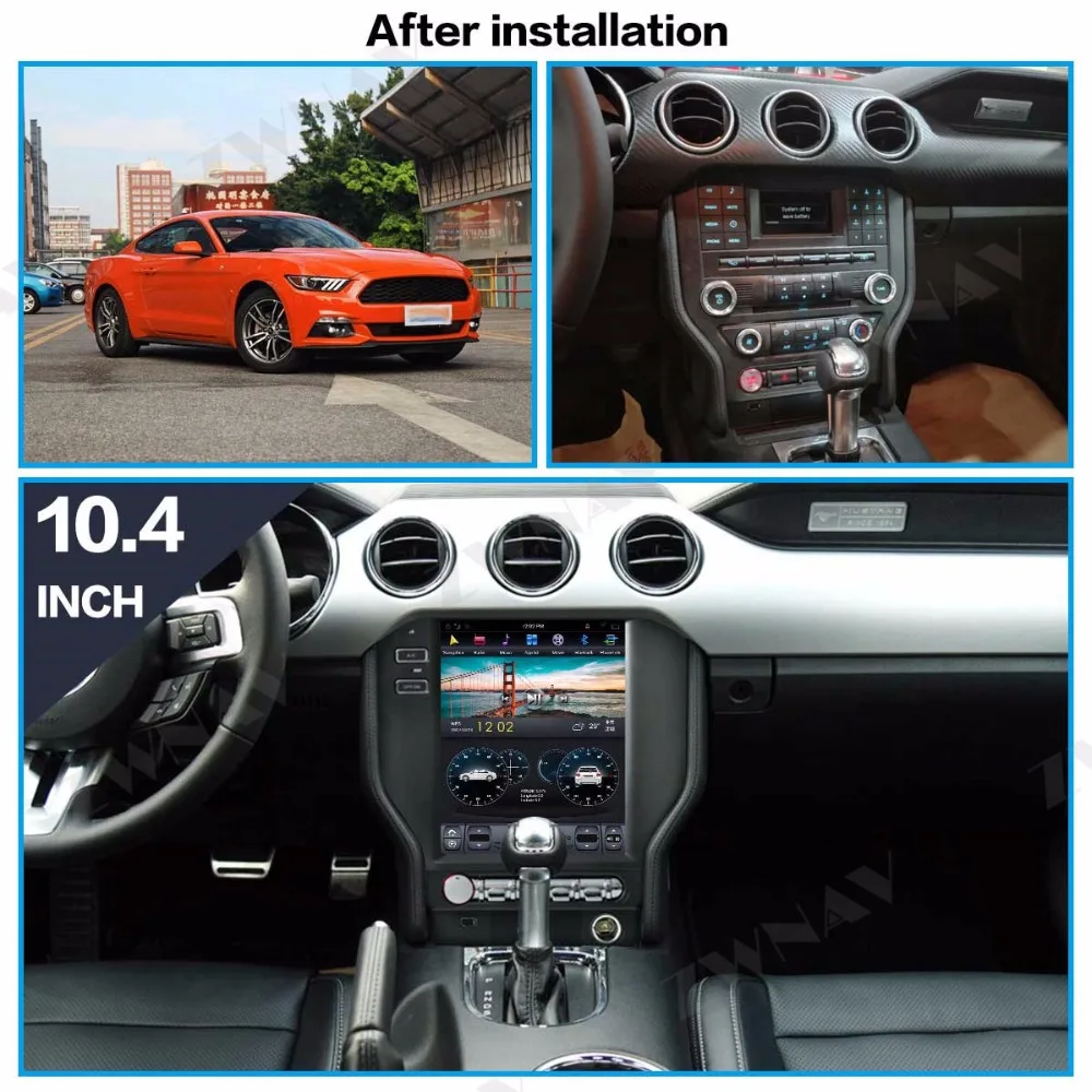 DSP Carplay вертикальный Тесла экран Android 9,0 Автомобильный мультимедийный плеер для Ford Mustang- gps радио аудио стерео головное устройство