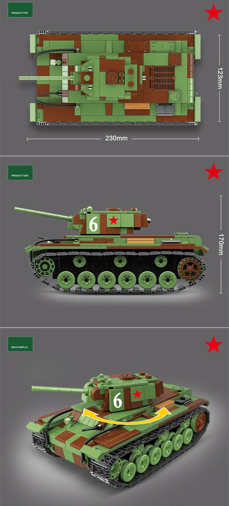 Мировая война, советское соединение, KV-1, тяжелый панзер, танк, batisbricks, строительный блок, модель ww2, армейский солдат, фигуры кирпичные игрушки, коллекция