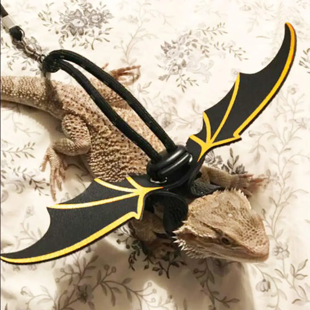 Lizard traction rope climbing pet out of traction take a walk lizard rope pet traction rope leather wing traction rope