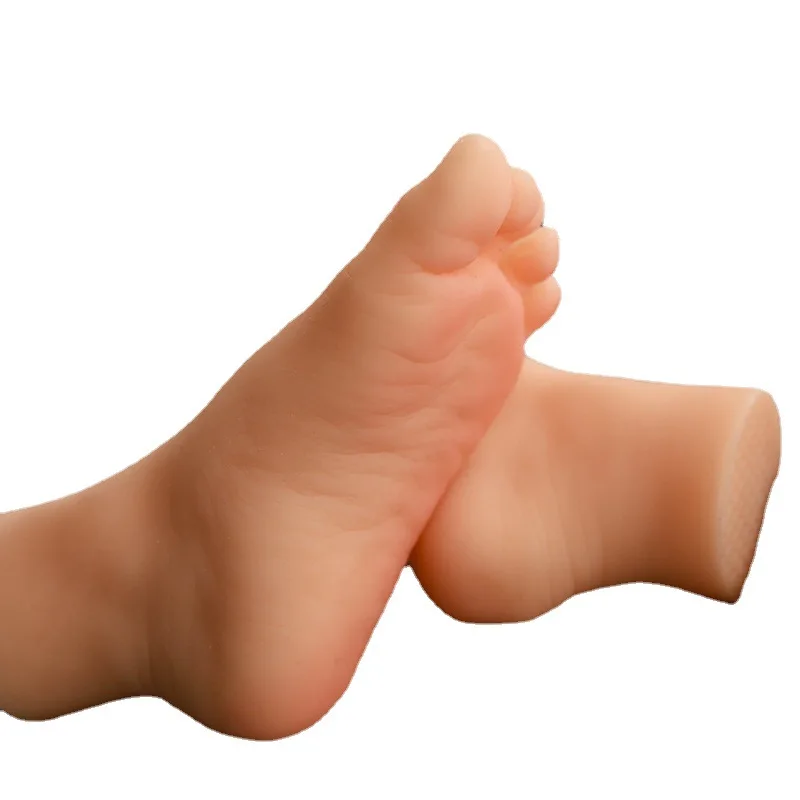Kids Child Foot Model Full Silicone Length 15cm Simulation Feet Shoes Real Medical Acupuncture Painting Props Display TPE H20