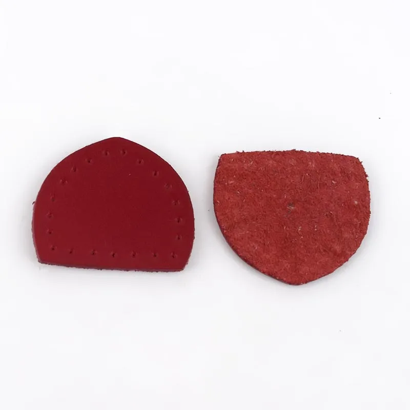 Red Meetee 10 пар 3,8*3,3 см кожаные аксессуары для багажа кожа бегунок застежки молнии хвост DIY ручная швейная молния Декоративная прищепка ZT006 - Цвет: Red