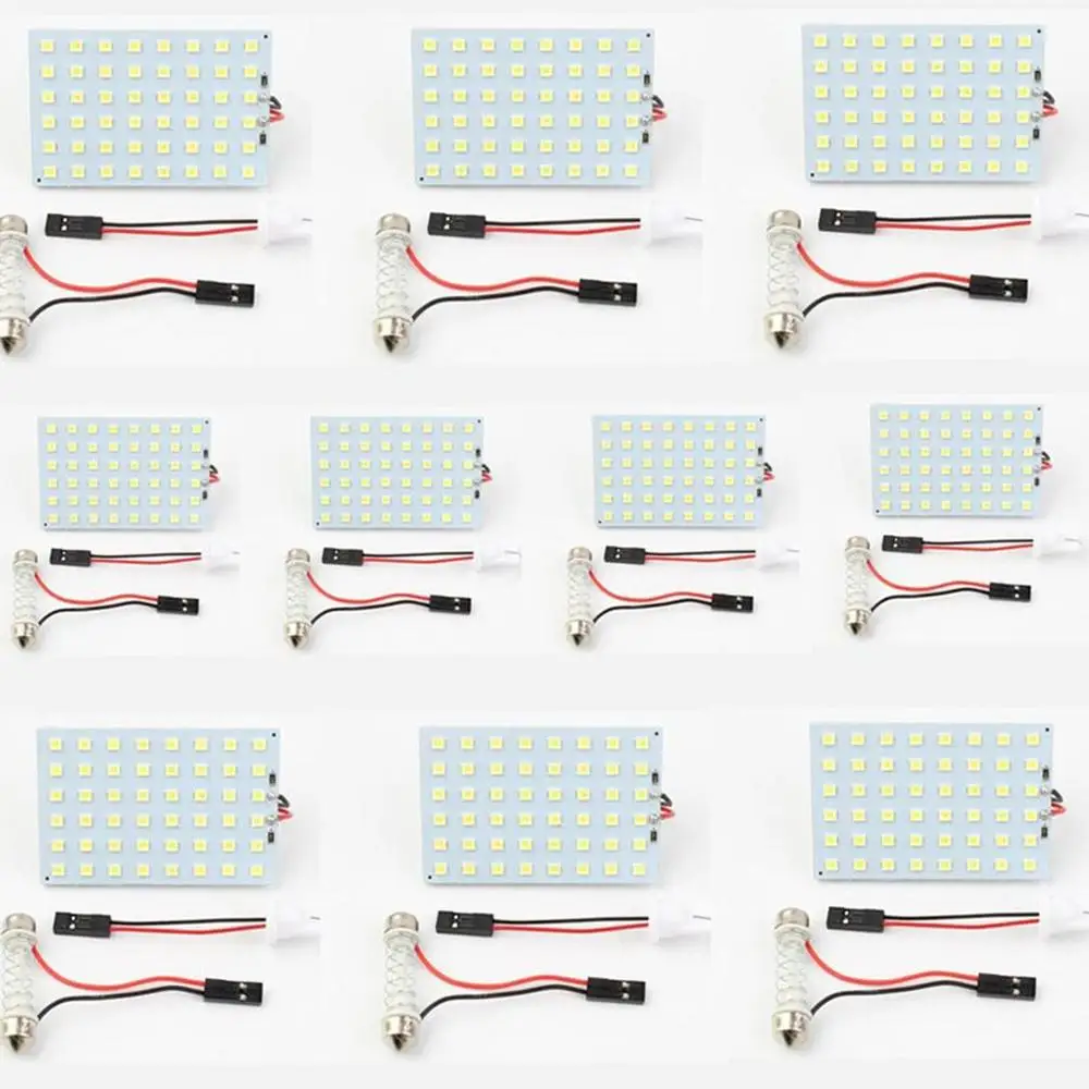 48-Smd 1210 Светодиодная панель Внутреннее освещение автомобильная лампа авто белые огни 10 шт