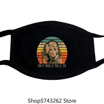 

Dolly Parton What Would Dolly Do Vintage Ladies Black Mask Cotton S 3Xl Washable Reusable Mask with