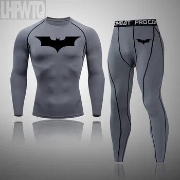 

Batman New Winter Men Thermal Underwear Sets Elastic Warm Fleece Long Johns For Mens Leggings Breathable Thermo Underwear Suits