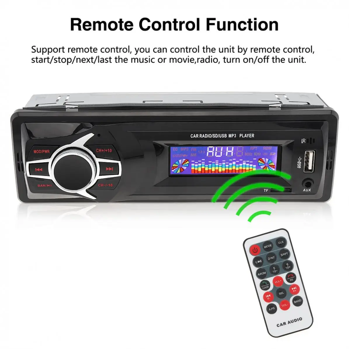 12 V ЖК-дисплей Дисплей автомобиля радио MP3 игрок автомобиля цифровой FM стерео музыкальный радиоплеер 4 громкий Спик rusb mp3 плеер для
