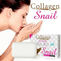 100g Snail Handmade Soap Facial Moisturizing Moisturizing Soap Remove Pimple Pores Acne Treatments Cleansing Collagen Face Soap