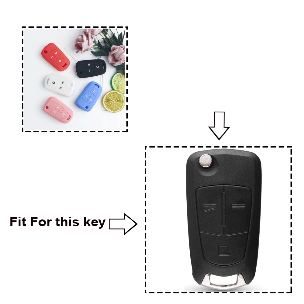 KEYYOU 2/3BTN силиконовый чехол для ключей для Vauxhall Opel Corsa Astra J G H Vectra Signum Zafira A B Valeo Signum Mokka G Insignia