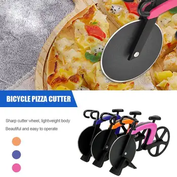 

Stainless Steel Pizza Knife Two-Wheel Bicycle Shape Cutter Round Bike Knife Cutting For Biscuit Pizza Knives Rolls Cool Piz L2Z8