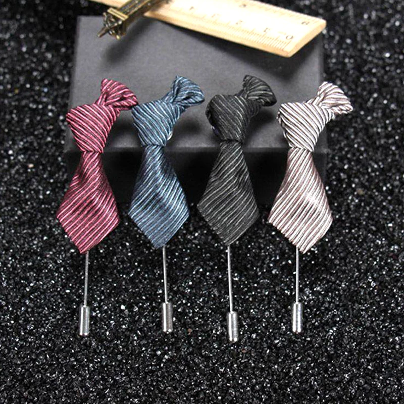 4 цвета модные мужские ювелирные изделия бруш хлопок в форме галстука декор для