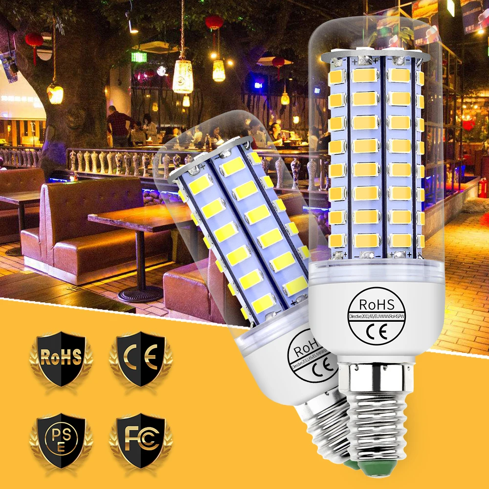 

220V GU10 Led Lamp E27 Corn Bulb g9 Led Bulbs E14 Candle Light B22 Bombilla 5730SMD 24 36 48 56 69 72 Lampada Led Lighting 240V