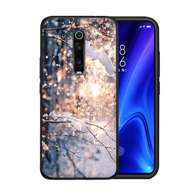EWAU пейзаж зимний светильник снег силиконовый чехол для телефона Xiaomi Redmi 4A 4X5 plus 5A 6 pro 6A 7 7A S2 GO K20 pro