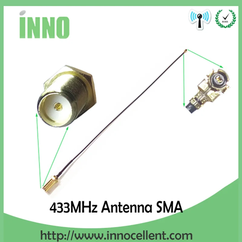 EOTH 5pcs 433mhz antenna 5dbi sma male lora iot module lorawan signal receiver antene ipex 1 SMA female pigtail Extension Cable