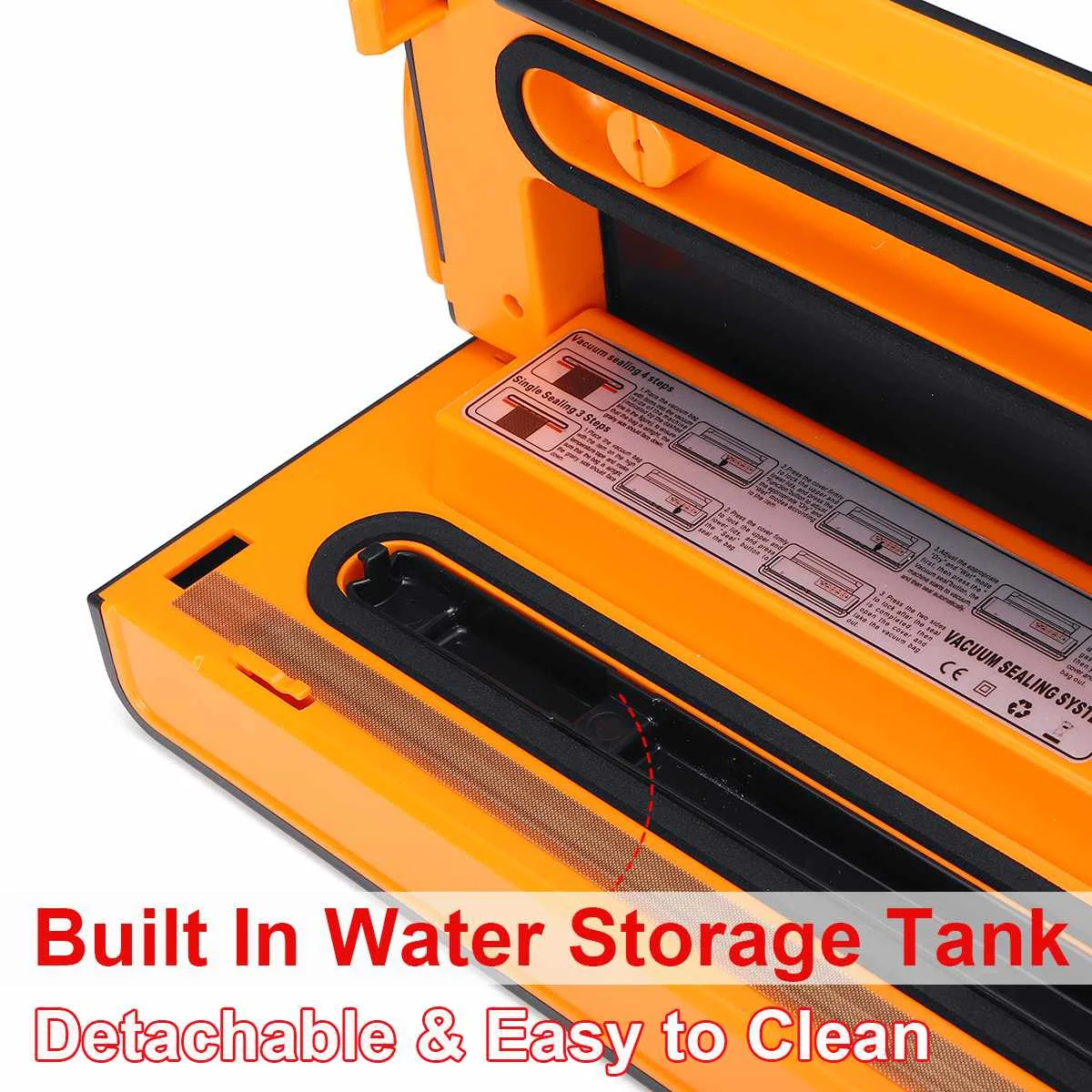 Food Vacuum Sealer Packing Sealing Machine w/ Own Cutting Blade+ 10Pcs Bags AC 110V-220V Home Electric Vacuum Sealer Packaging