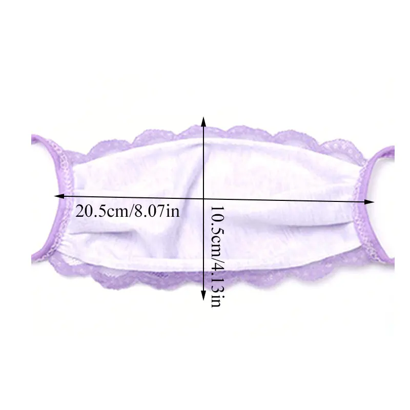 Women Soft Lace Cotton Mask Girls Summer Washable Mask Spring Breathable Mouth Mask Solid Color Mouth-Muffle Face Covers