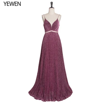 

V-Neck evening dress long formal dress Beading Sleeveless Sequin evening gown special occasion dress women dress evening party