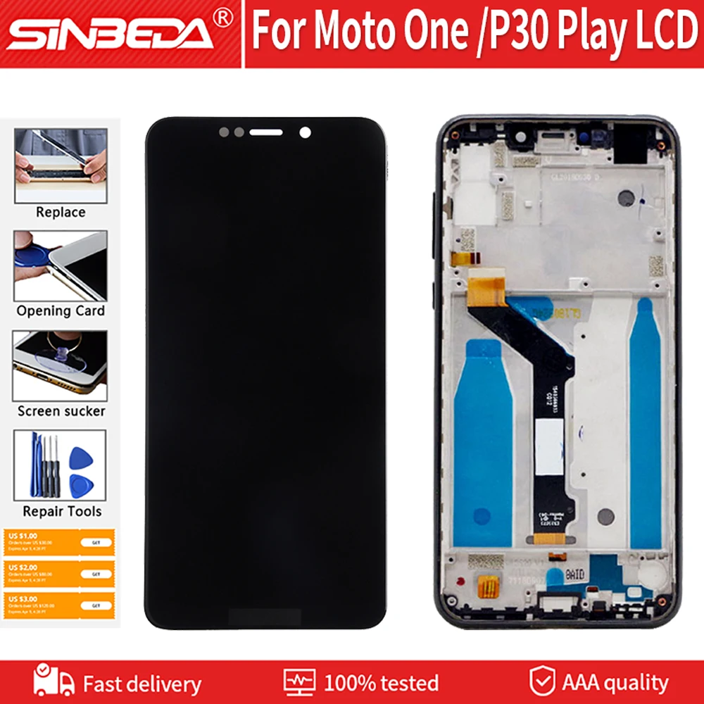 Сменный сенсорный ЖК дисплей для Motorola Moto One XT1941 5 9 дюйма P30 Play XT1941|Экраны мобильных