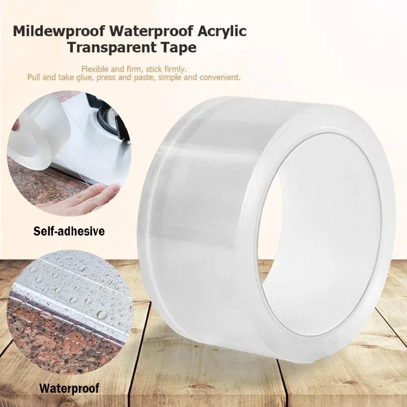 Cute Anti-mold Waterproof One-Sided Nano Tape for Kitchen Sink