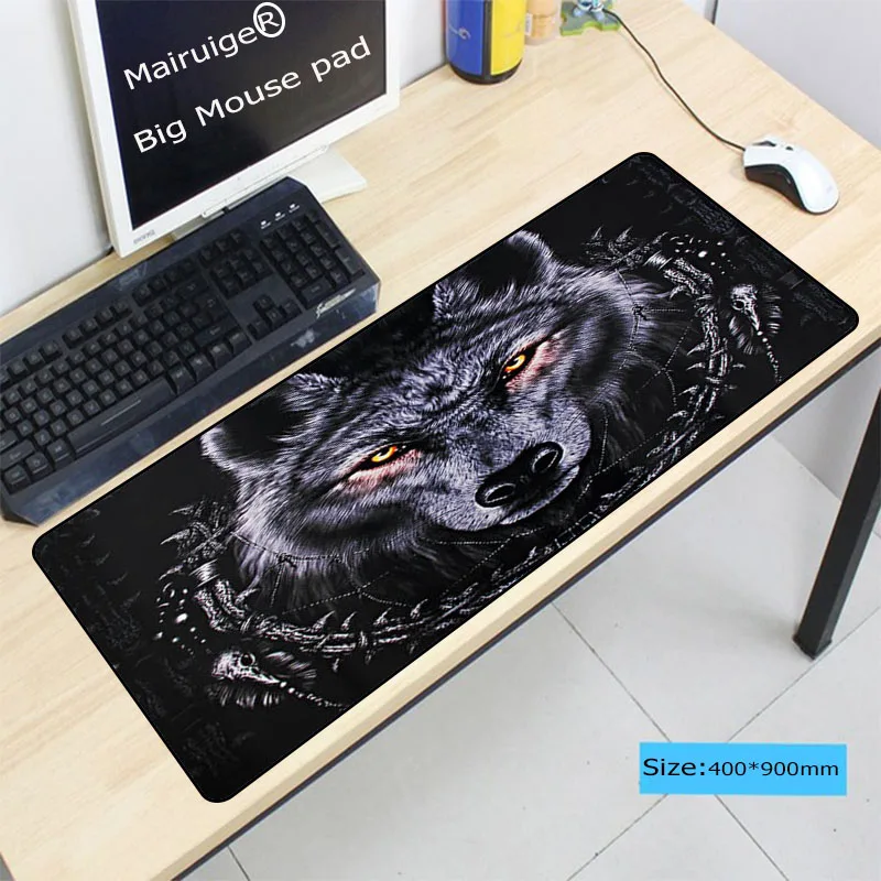  Wolf Animal Anti Slip Laptop Computer PC Large Lock Edge Mousepad Gaming Mouse Mice Pad Mat For CSG