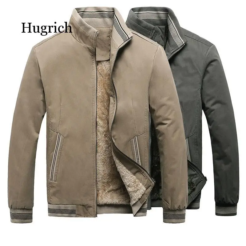 Winter Mens Bomber Jackets Casual Male Outwear Fleece Thick Warm Windbreaker Jacket Mens Military Baseball Coats Clothing