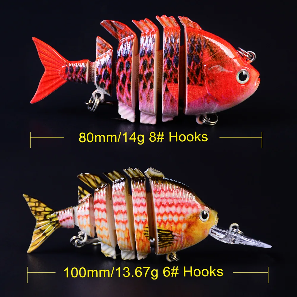 Бренд Lida fish 6 комплектов набор приманок искусственная наживка многосекционный рыбий костюм Встроенная приманка Реалистичная для различных условий воды