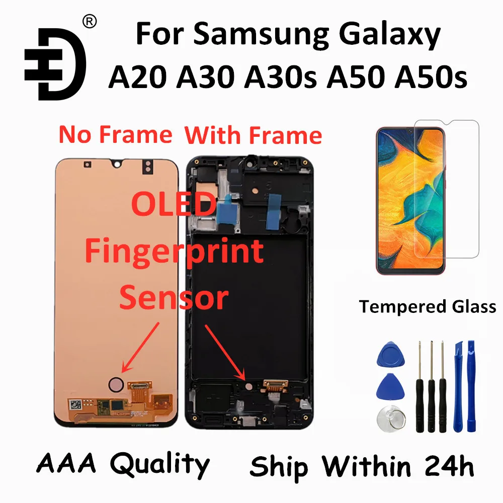 Светодиодный дисплей для Samsung Galaxy A20 A30 A50 A50s сменный сенсорный экран с