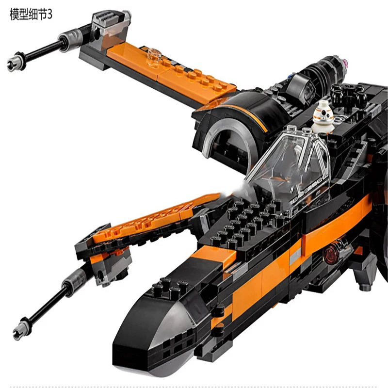 742 шт Poe X-Wing Fighter Звездный план Набор Мини кирпичные модели и строительные блоки игрушки для детей Starwars