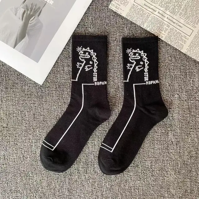 Street fashion creative Travis Scott socks interesting design pattern hip hop men socks happy novelty crew men socks 20