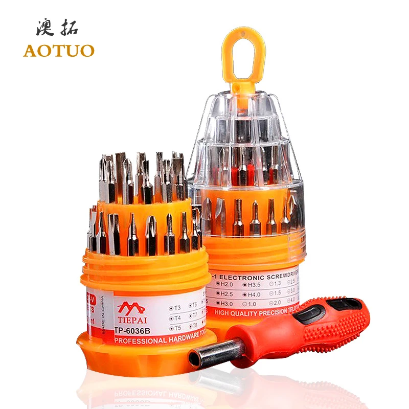 

31 in 1Screwdriver Set Mini Combination Universal Hand Tool Set Removable Mobile Phone Notebook Multifunctional Maintenance Tool